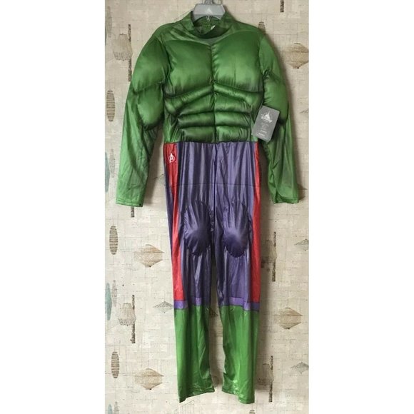 New Disney Store Marvel Incredible Halloween Costume W/Mask & Sounds Sz 13 - Picture 3 of 12